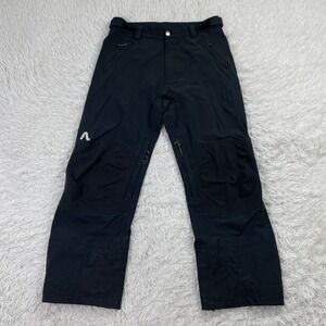 Flylow Pants Mens Medium Black Chemical Hardshell Articulated Knees Ski Outdoors